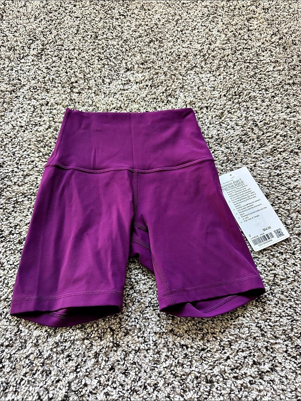 lululemon Align High-Rise Short 6" Purple Bike Shorts. NWT